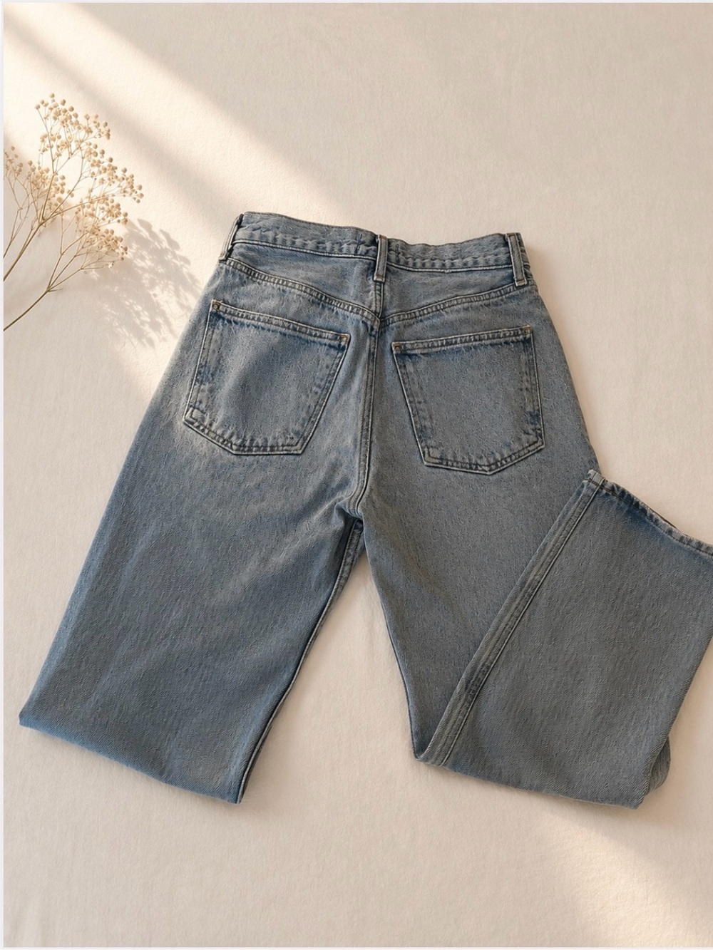Agolde Women's Straight-Leg Jeans in Light Blue Wash